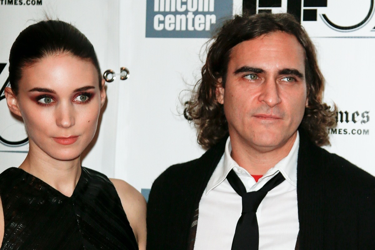 Rooney Mara and Joaquin Phoenix at the premiere of 