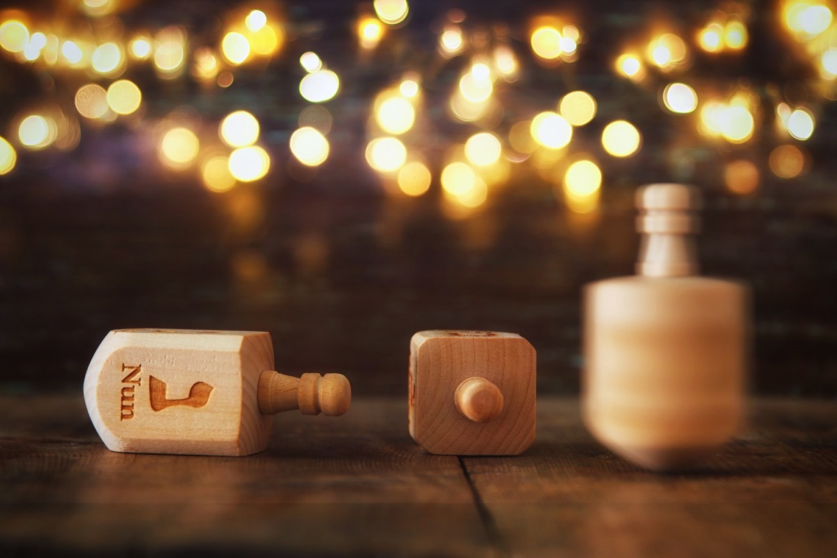 spinning dreidel - hanukkah traditions