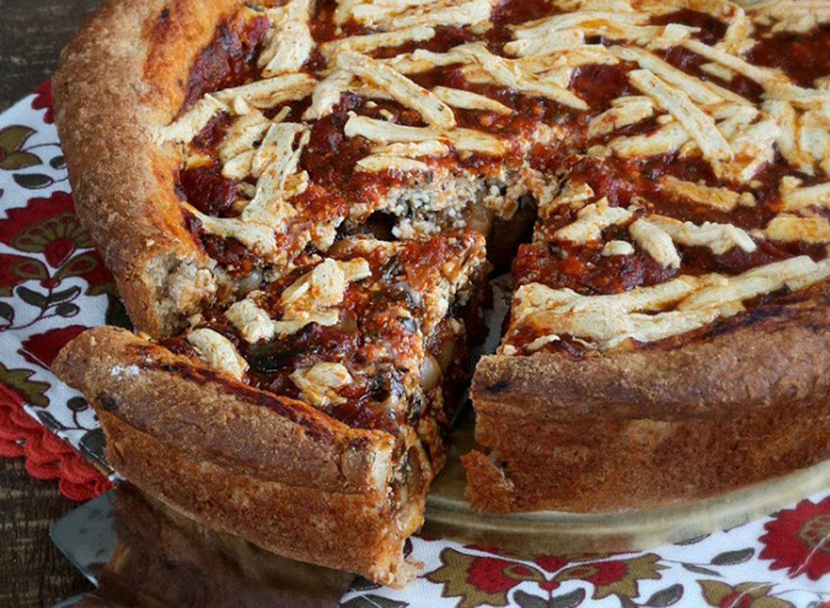 deep dish pizza