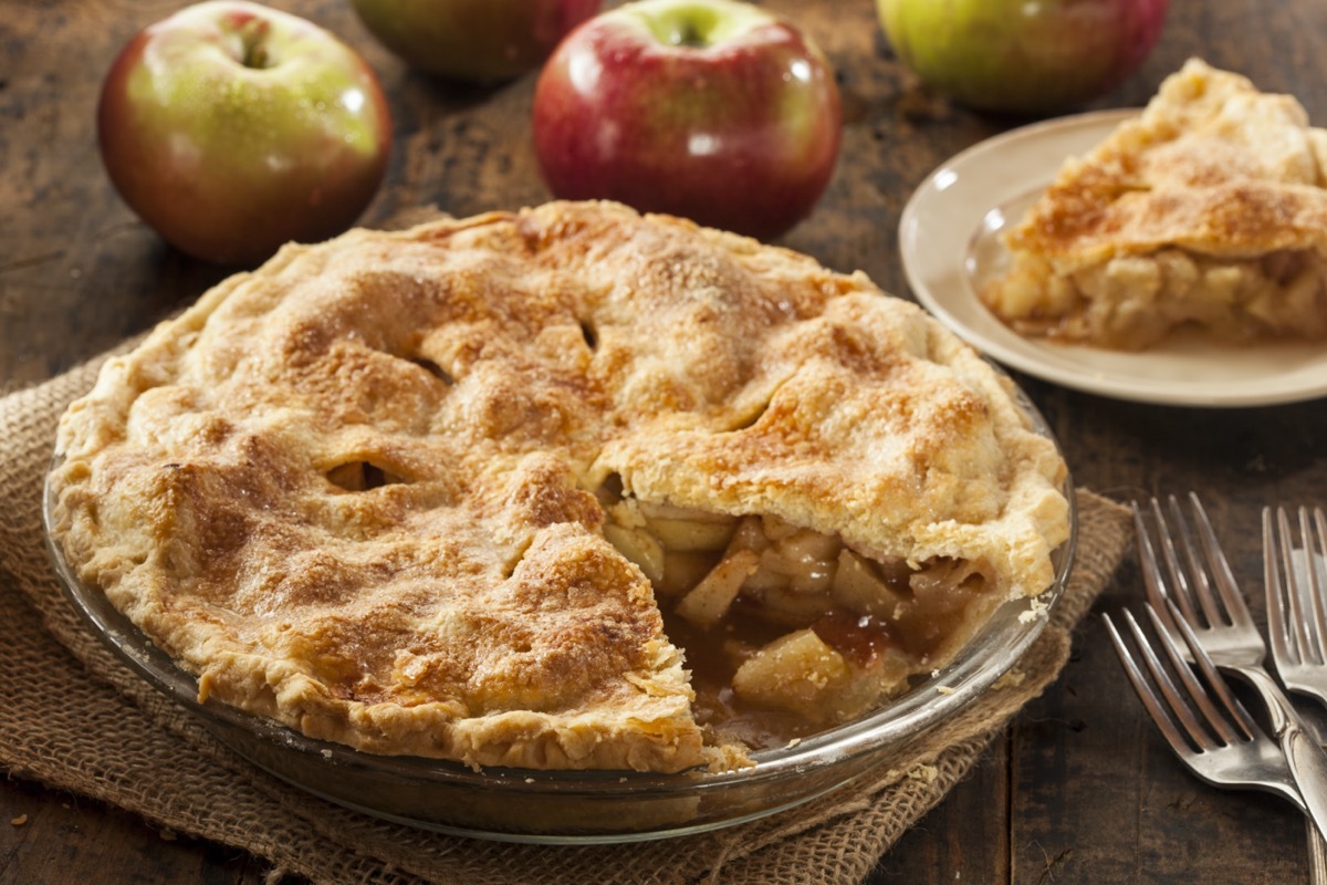 apple pie on table