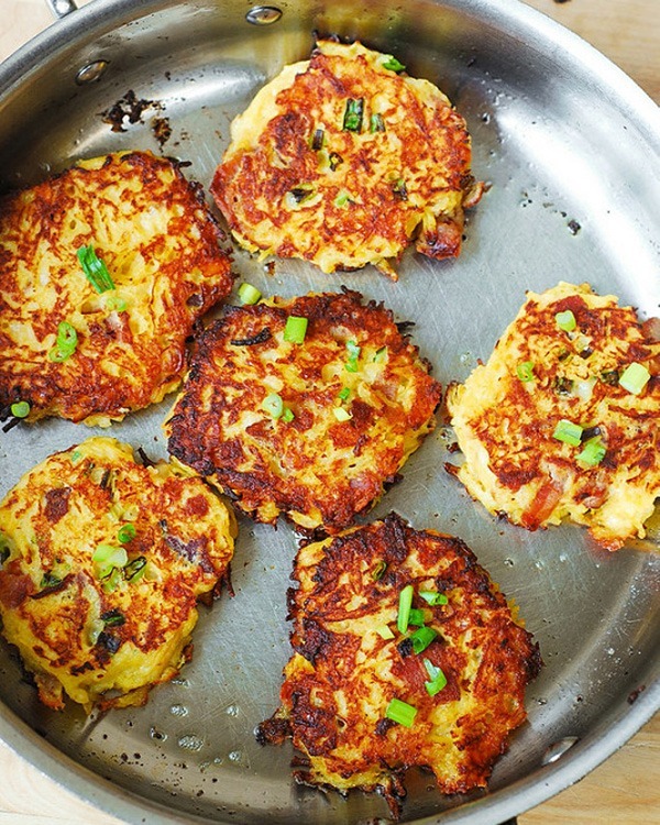 bacon spaghetti squash fritters