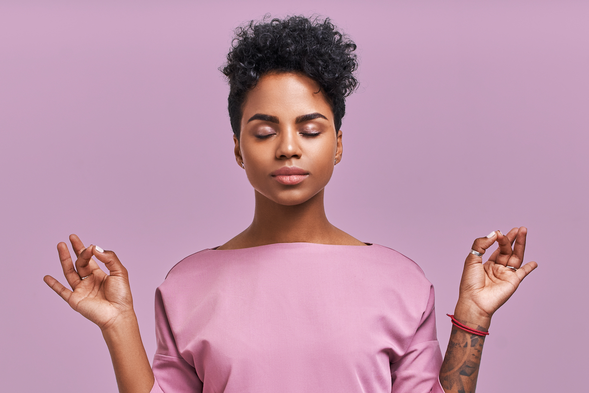 woman meditating