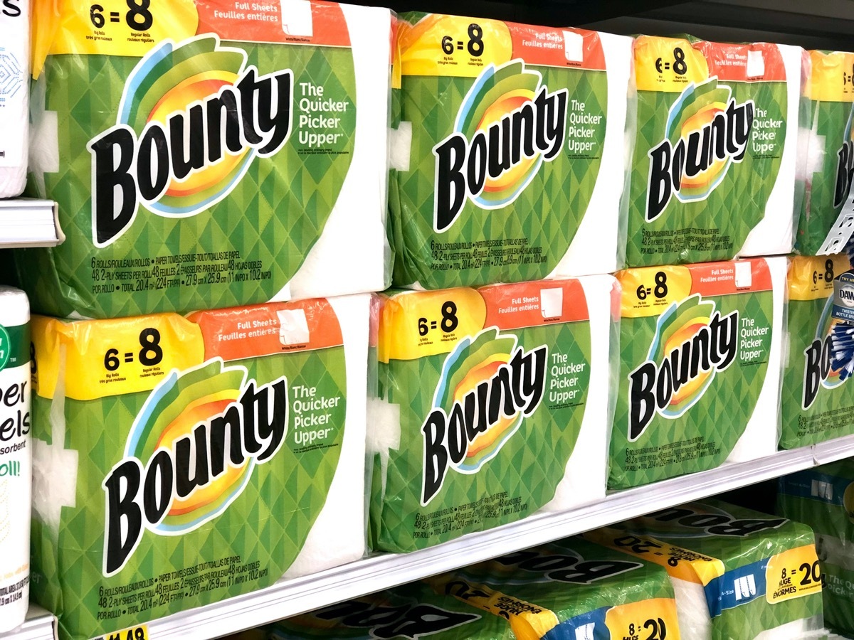 display of bounty paper towels