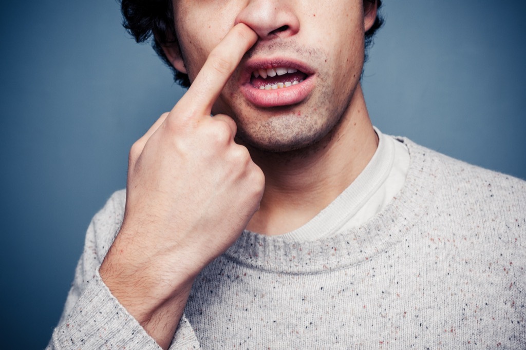 man picking nose Embarrassing Things