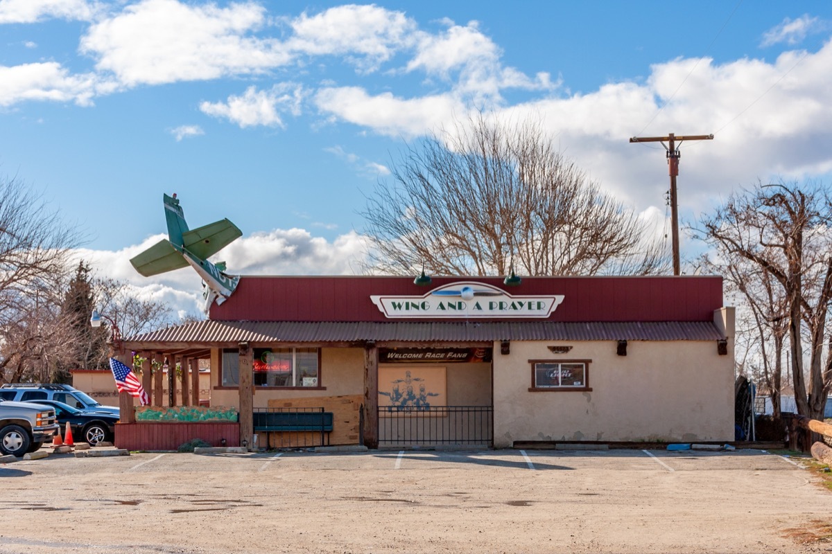 historic tavern building, mojave desert town, lancaster, california