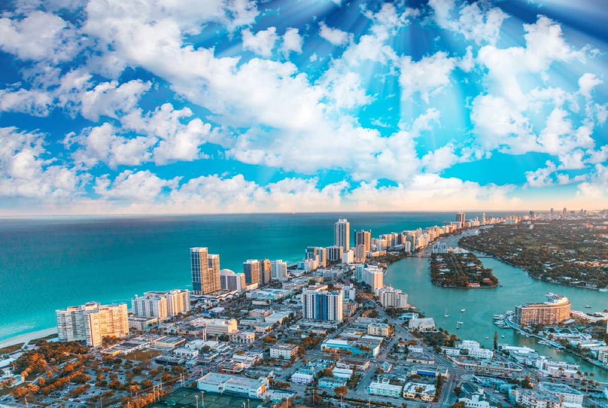 miami florida from above