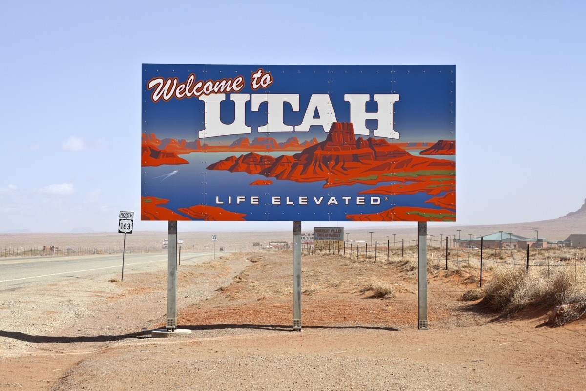 utah state sign