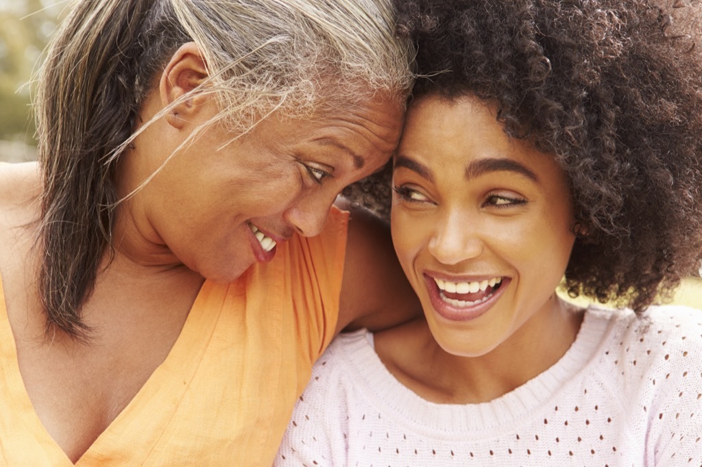 mother smiling with her adult daughter {stereotypes}