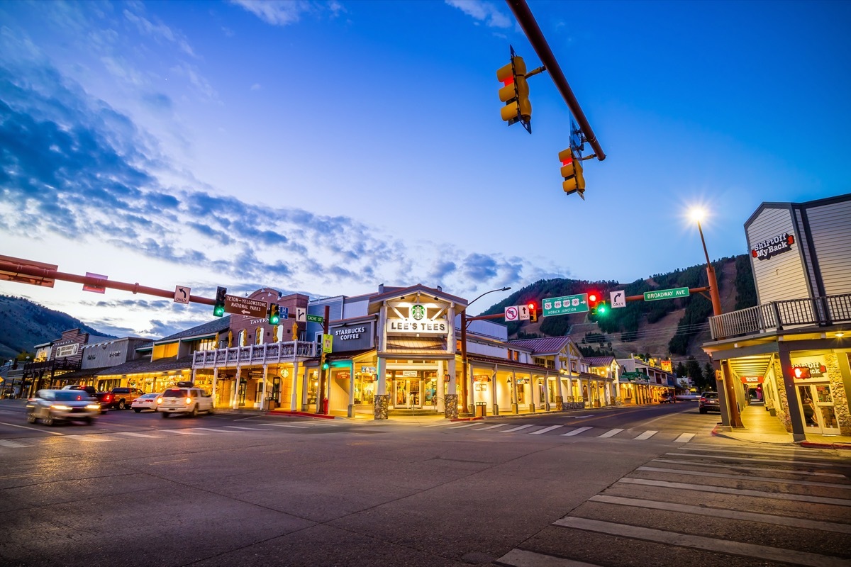 cityscape photo of downtown Jackson Hole, Wyoming