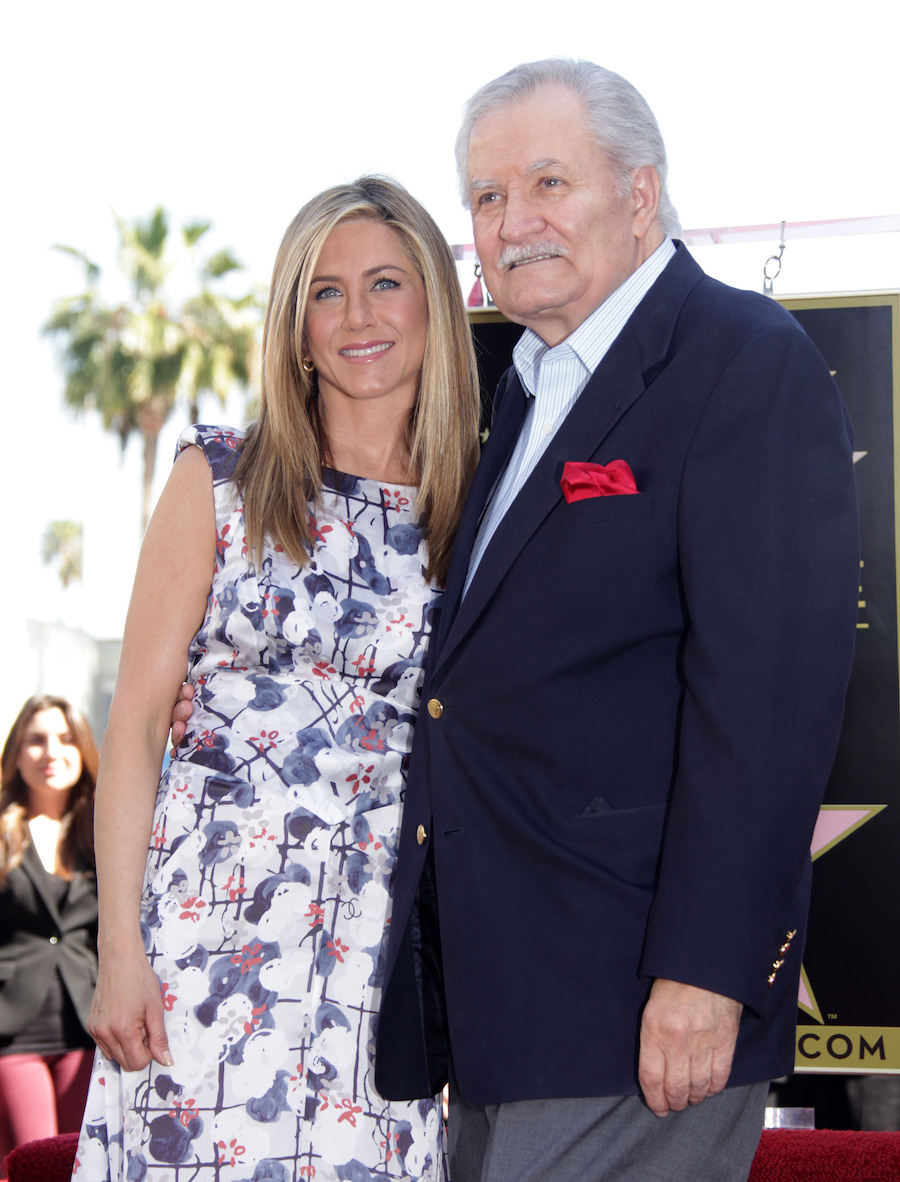 Jennifer Aniston and John Aniston at Jennifer's Hollywood Walk of Fame star ceremony in 2012