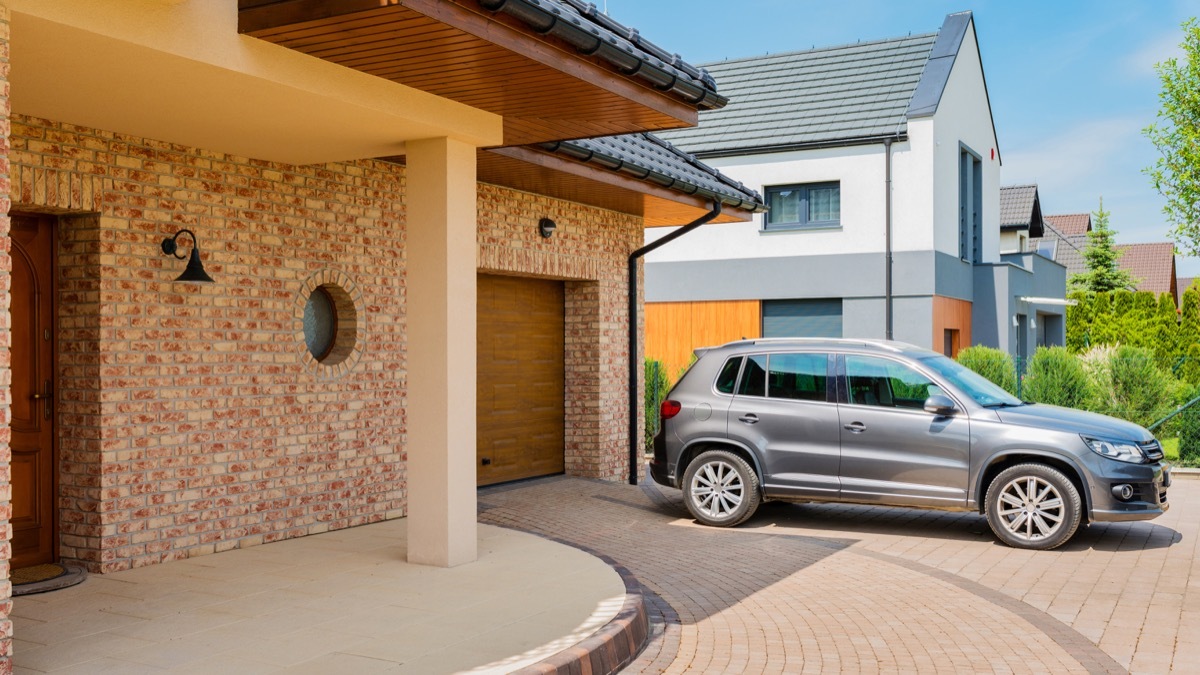 Car parked in driveway