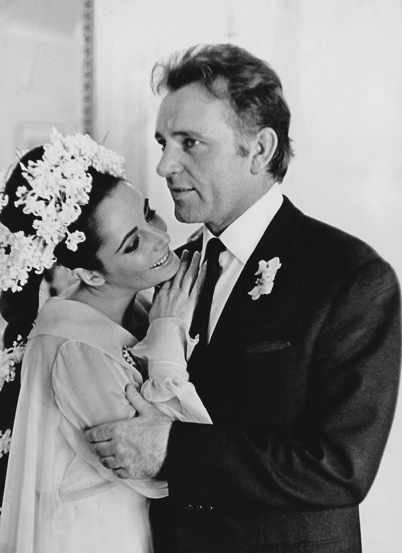 Elizabeth Taylor and Richard Burton at their first wedding in 1964