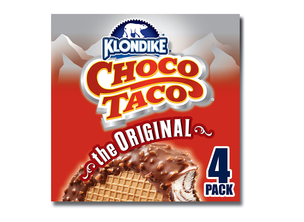 box of choco taco klondike ice creams