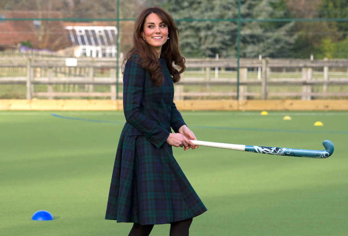 The Duchess of Cambridge plays field hockey at St. Andrews