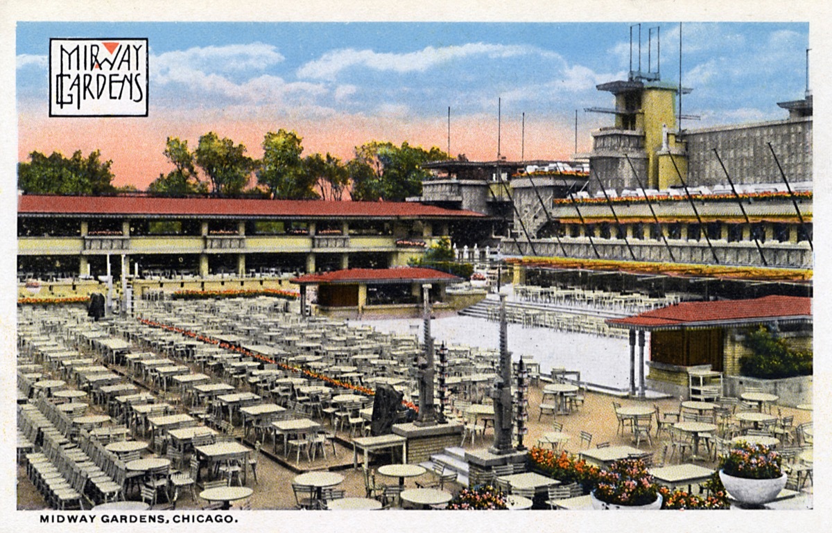 BHG9GF Midway Gardens, Chicago, Illinois, USA, 1915. Artist: Unknown. Image shot 1915. Exact date unknown.