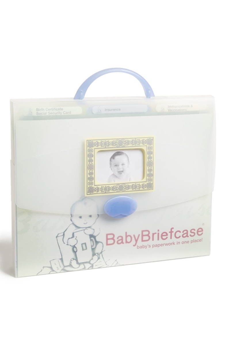 baby briefcase clear organizer, gifts for pregnant people