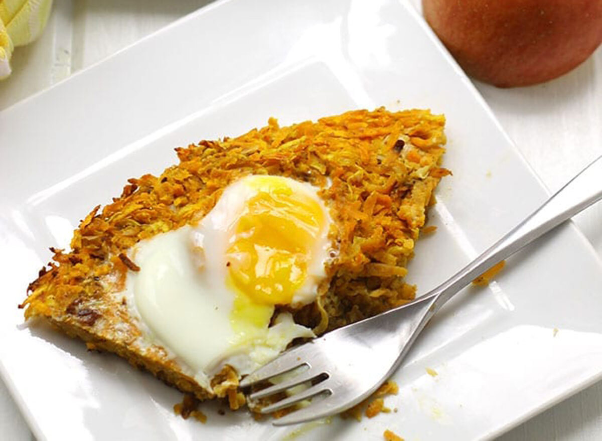 sweet potato apple latke cake