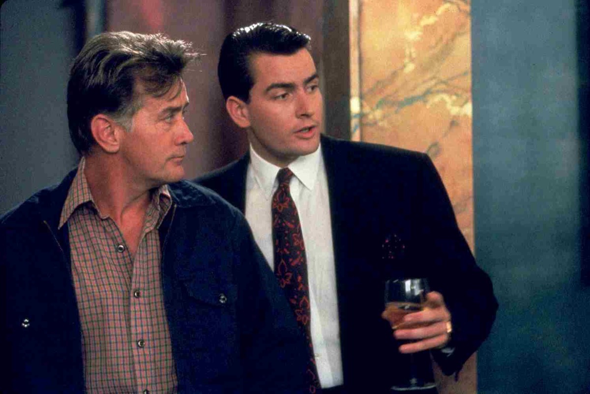 Charlie Sheen and Martin Sheen in Wall Street (1987)