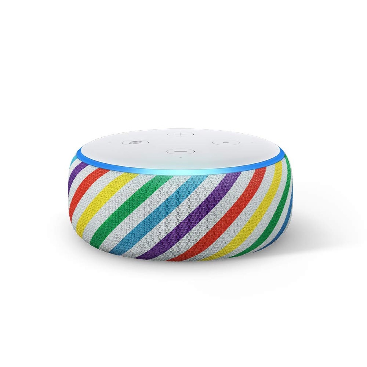 rainbow striped amazon echo