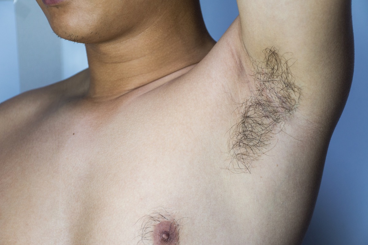 asian man's hairy armpit