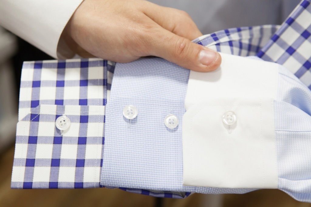 no man should wear contrast cuff shirts to work