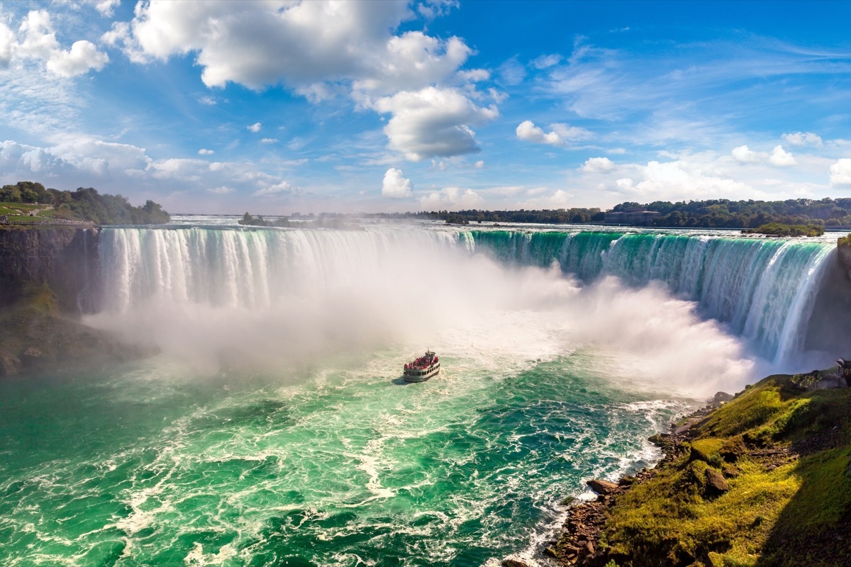 canadian side view of horseshoe falls