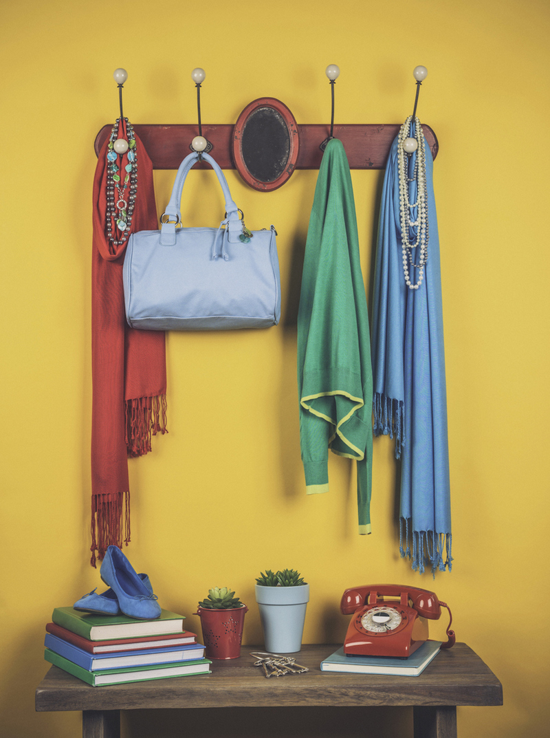 Coat Rack with Accessories