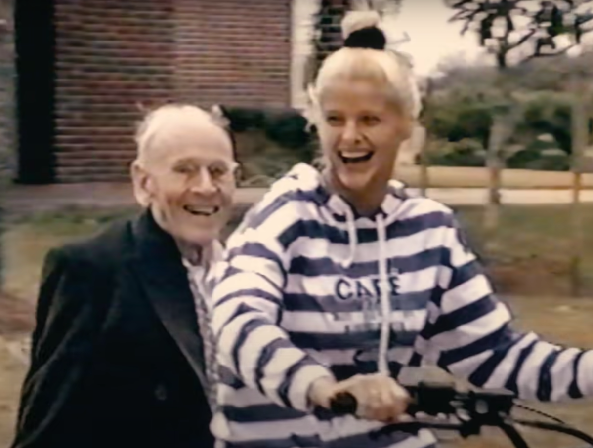 J. Howard Marshall and Anna Nicole Smith in a clip from 