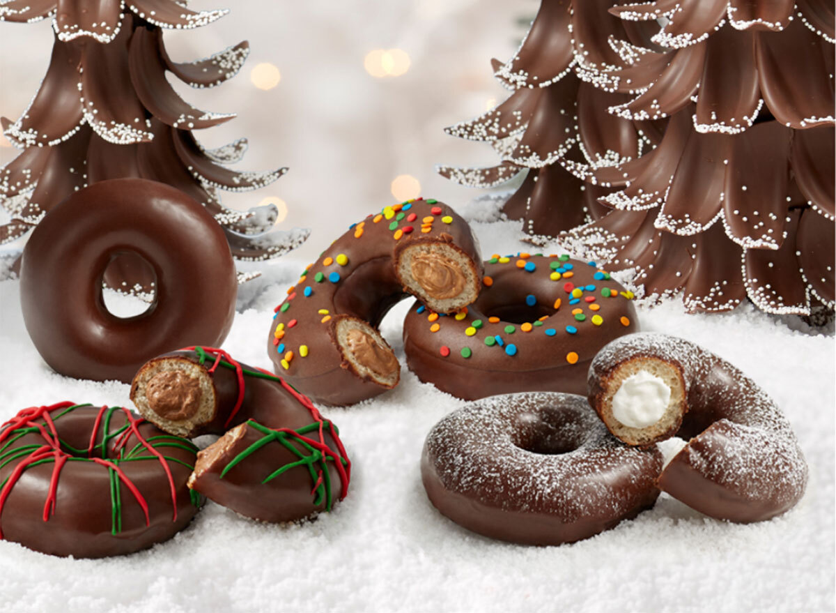 krispy kreme chocolate glazed holiday donuts