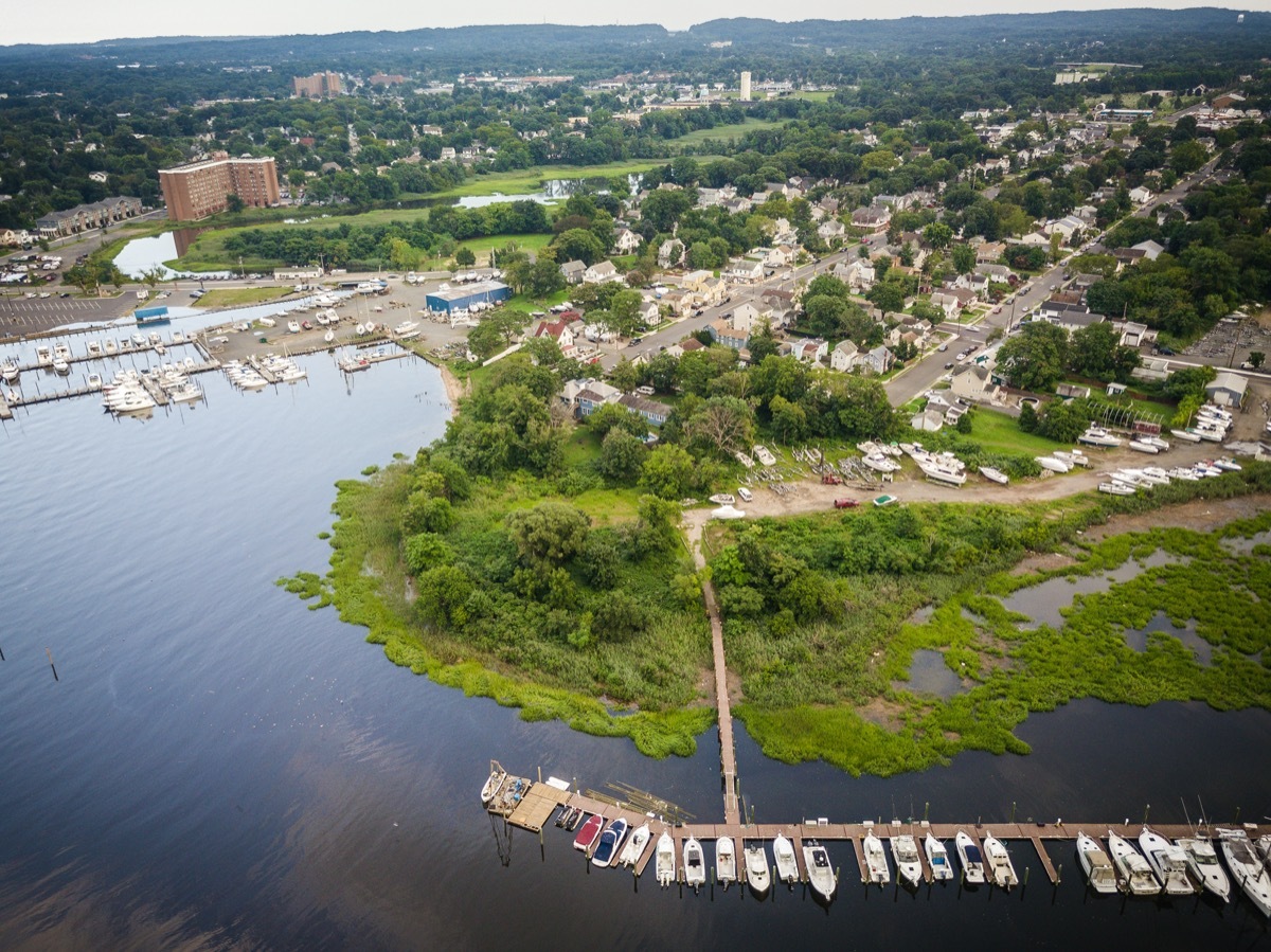 aerial view of Keyport New Jersey