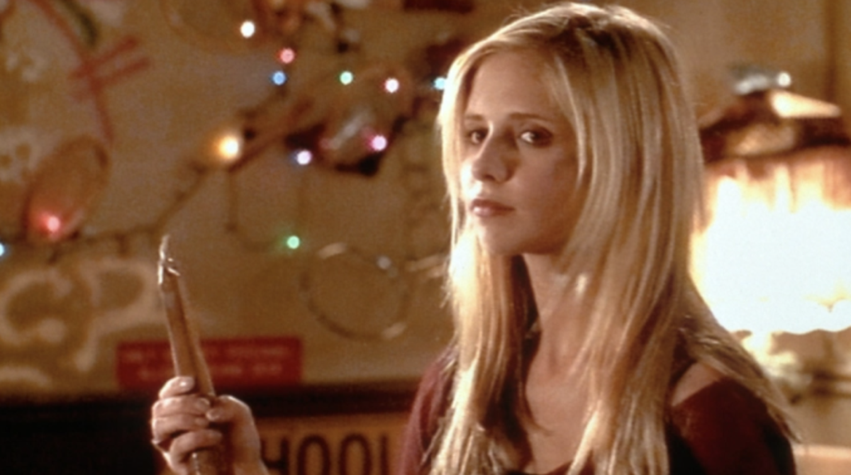 Buffy the Vampire Slayer scene with a lighter