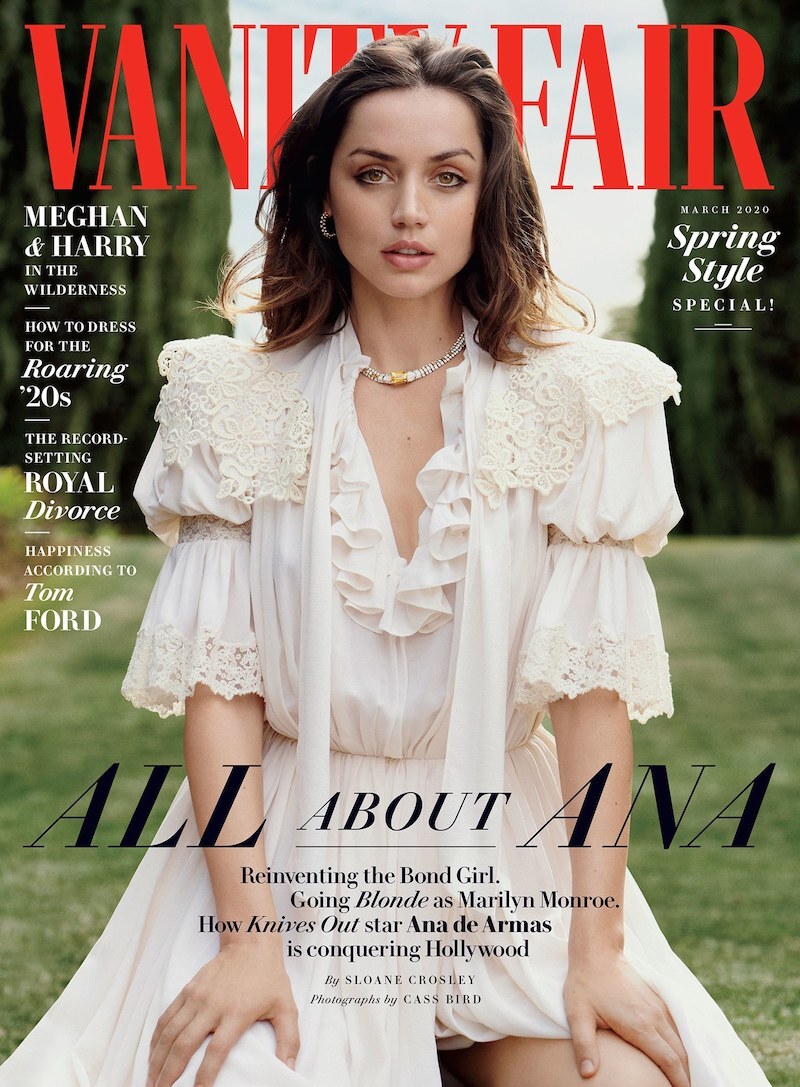 ana de armas on vanity fair cover march 2020