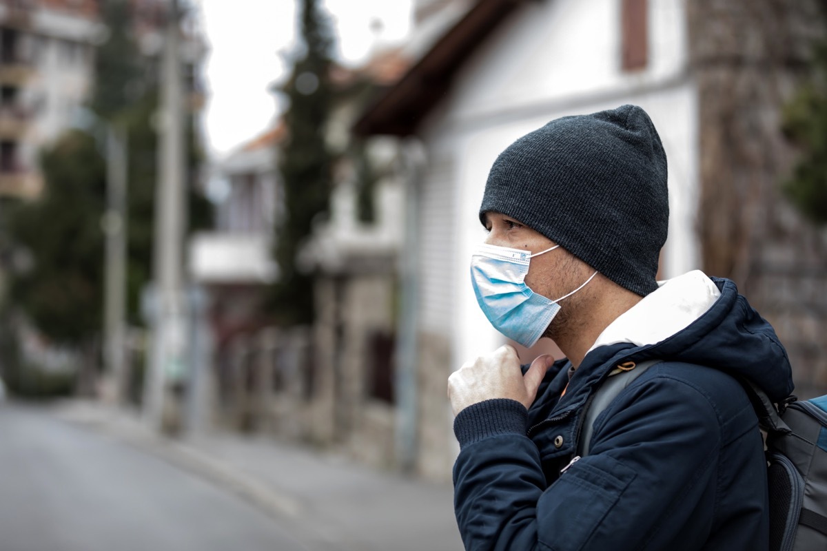 Man wearing a mask