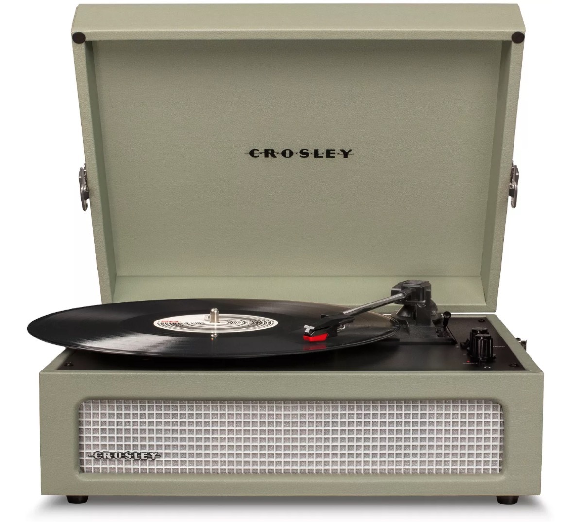 crosley turntable in tan box