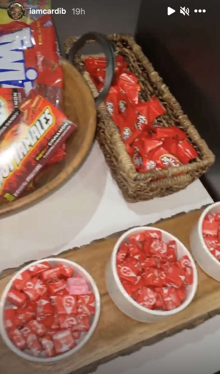 bowls of candy in video still