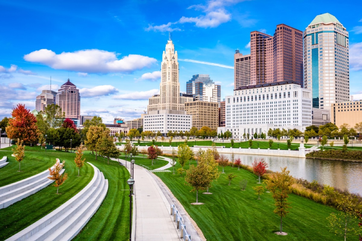 columbus, ohio, grass, city