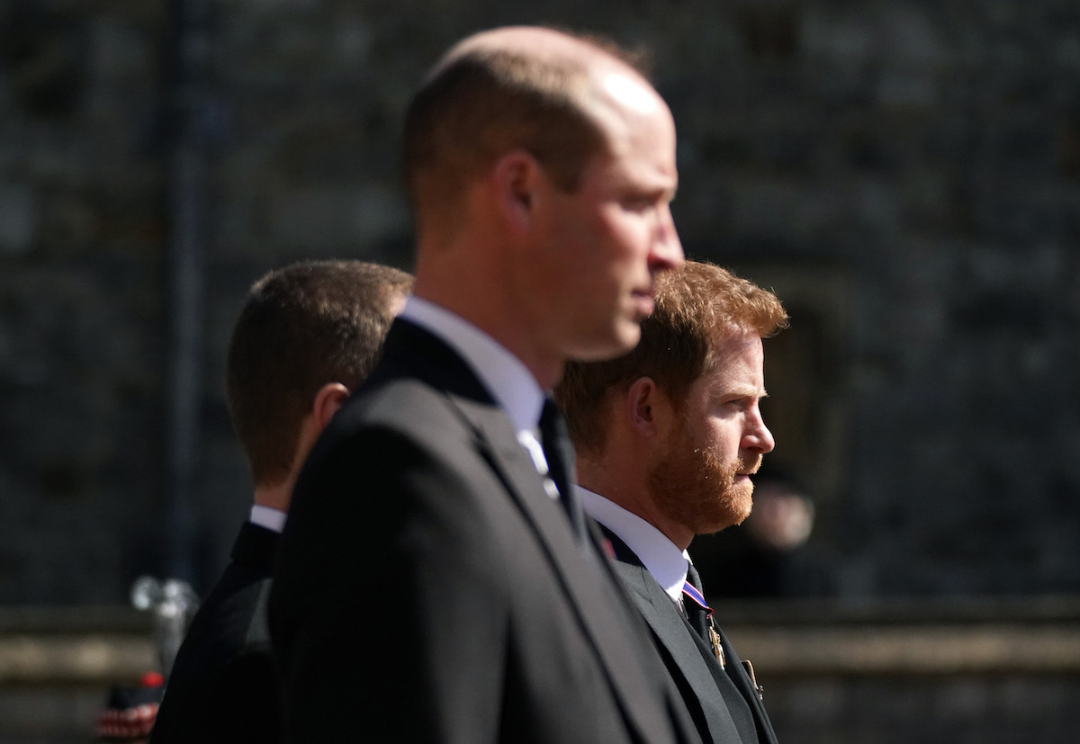 The Duke of Cambridge and Prince Harry in April 2021