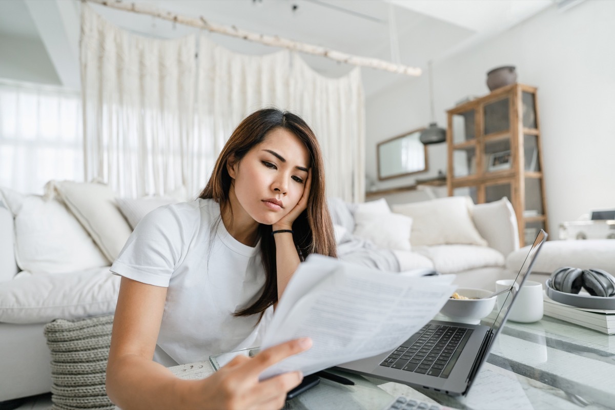 handling paperworks and going through her financials