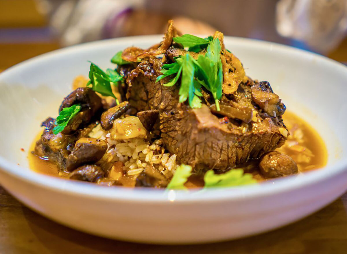 plate of short rib beef