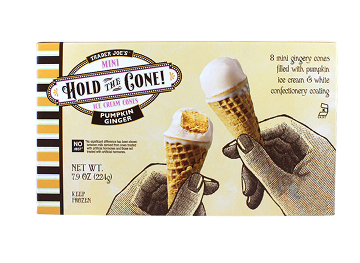 trader joes pumpkin ginger ice cream cones