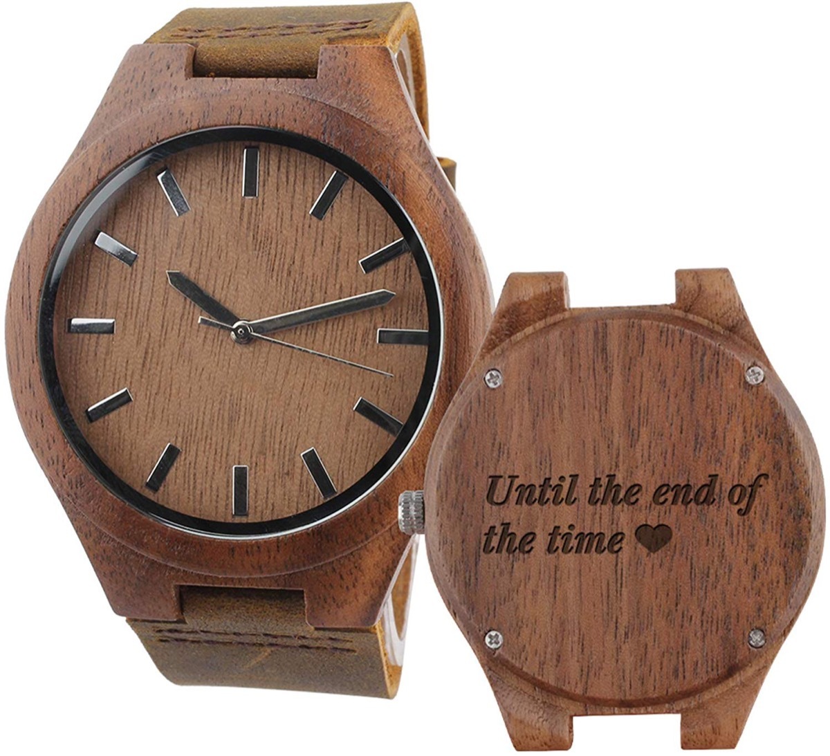 Men's customized wooden watch