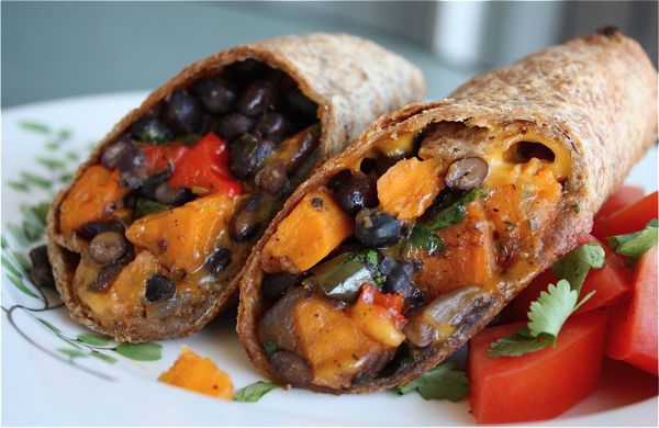 8. Sweet Potato And Back Bean Wrap