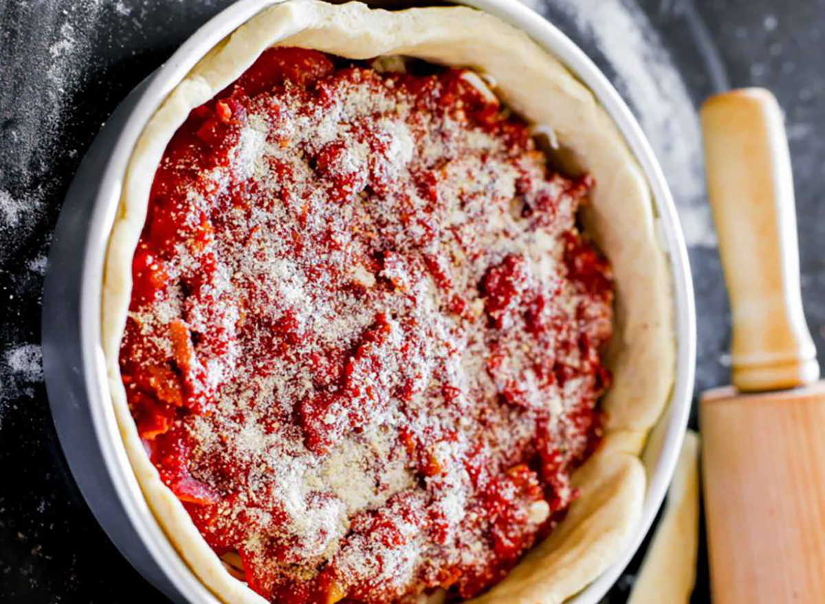 deep dish pizza