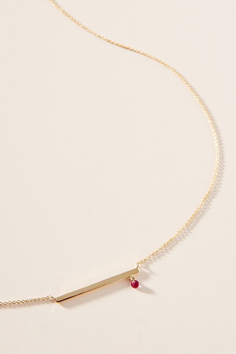 gold birthstone necklace