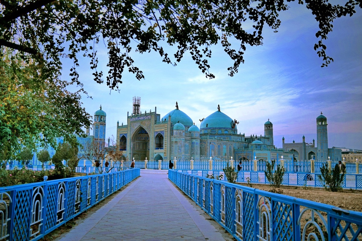 Mazar-i-Sharif mosque in Afghanistan.