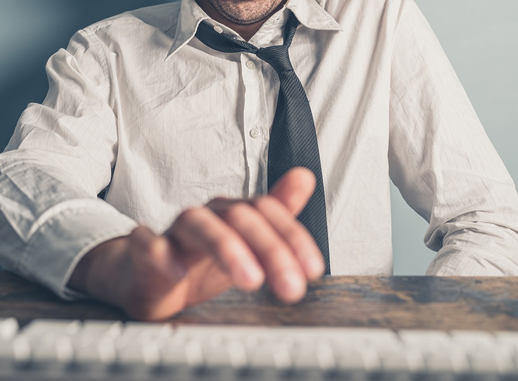 man at computer