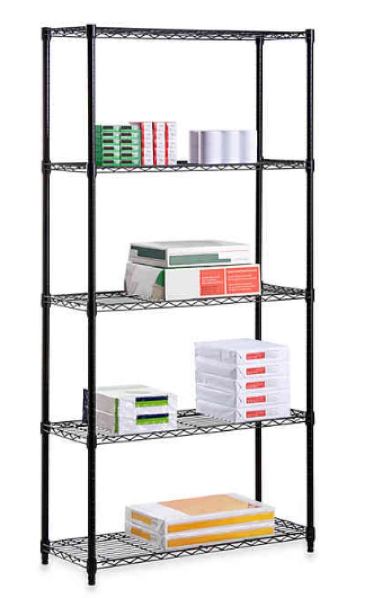 black shelving