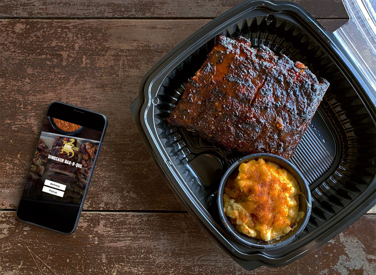 plate of dinosaur bbq