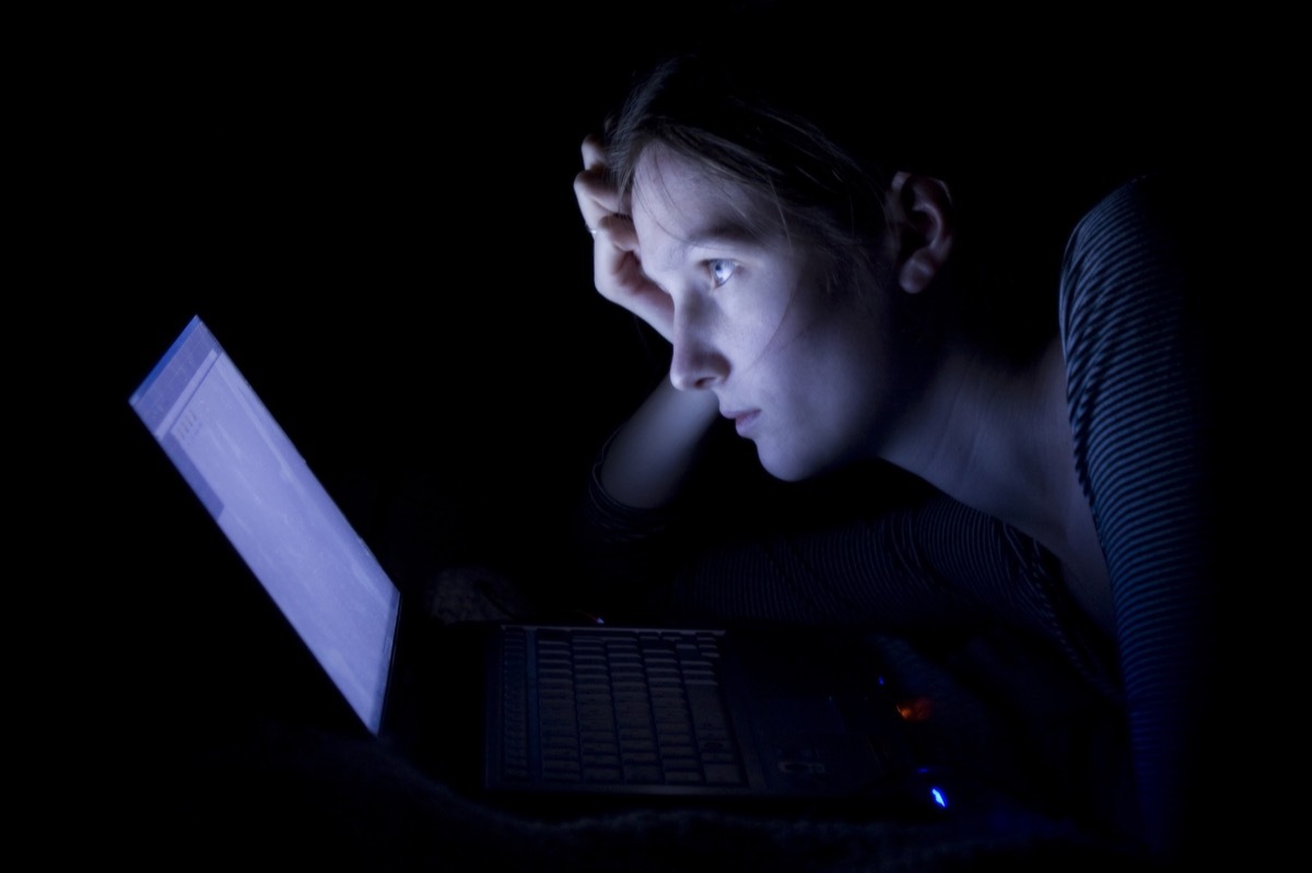 Girl on Her Computer Alone at Night {Scary Urban Legends}