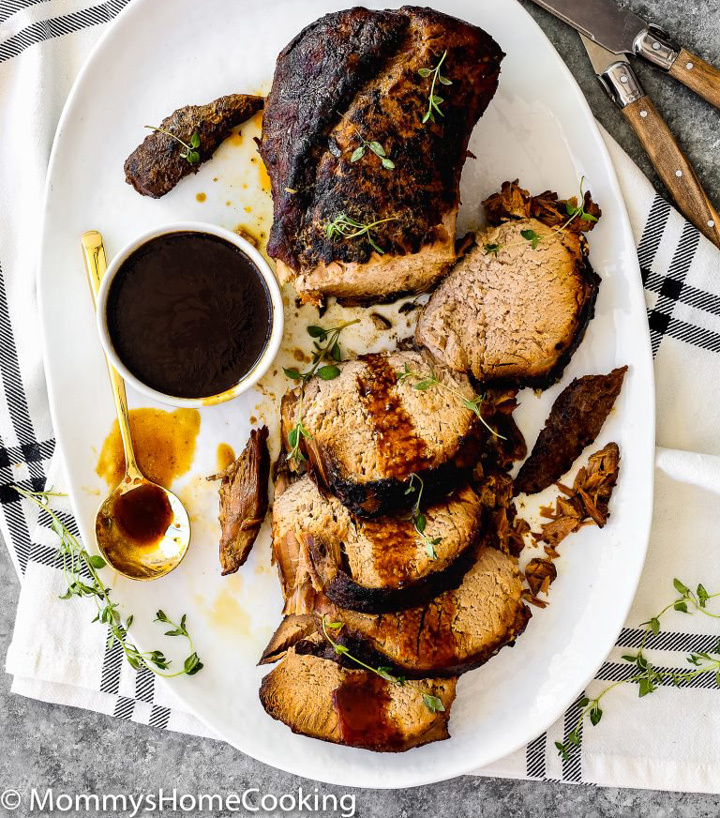 Slow cooker honey balsamic pork loin